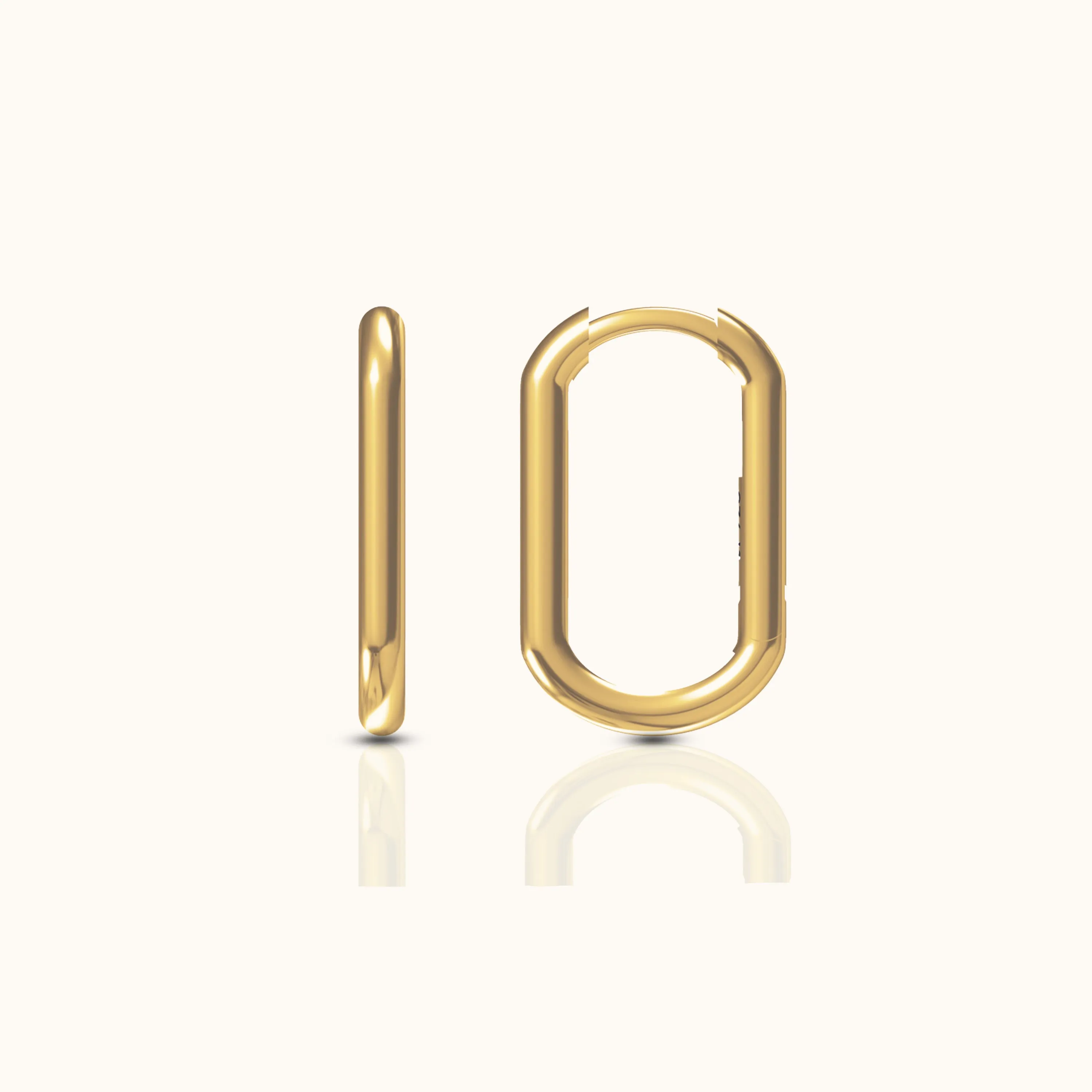 Simple Rectangle Hoop Earrings