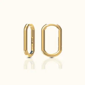 Simple Rectangle Hoop Earrings