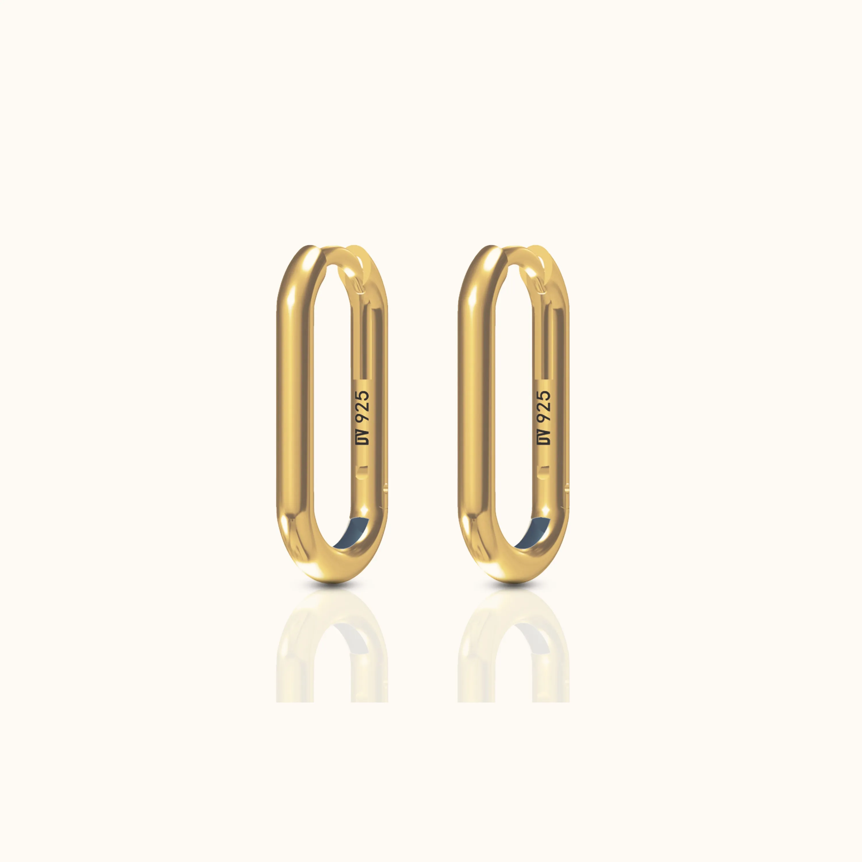 Simple Rectangle Hoop Earrings