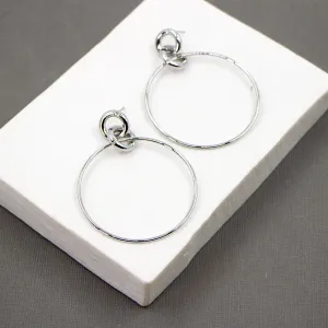 Simple soft hammered effect earrings