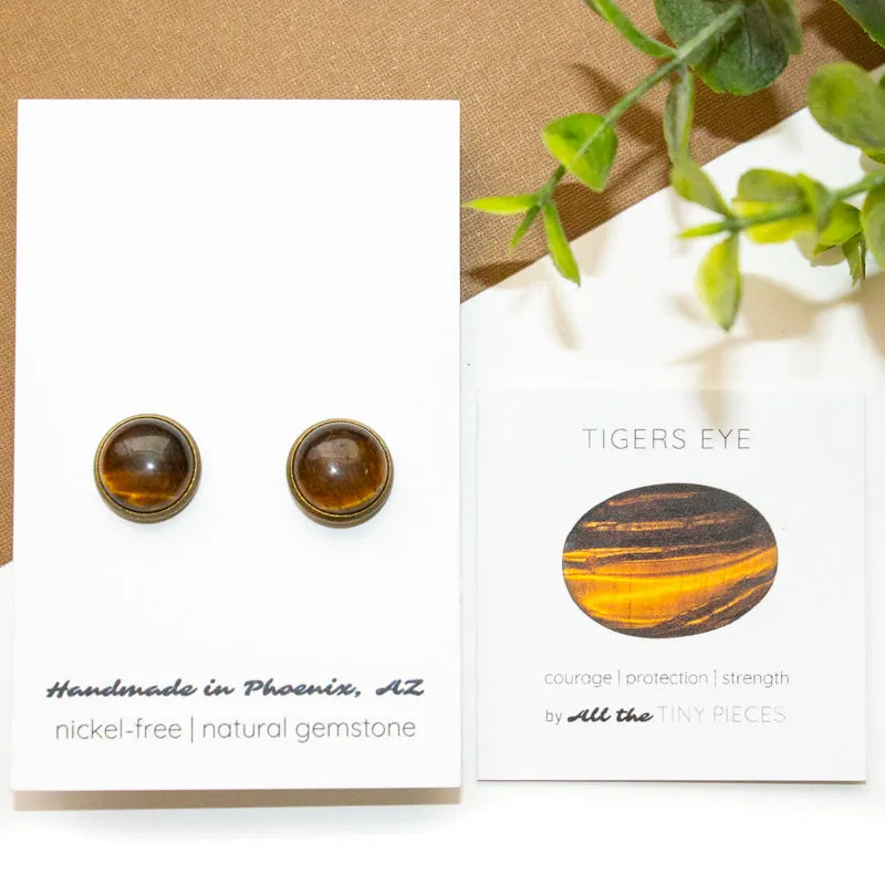Simple Tiger's Eye Earrings