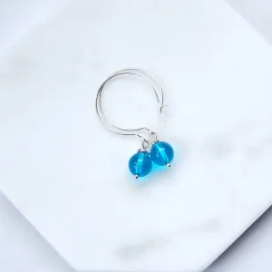 Simple Turquoise Hoop Earrings