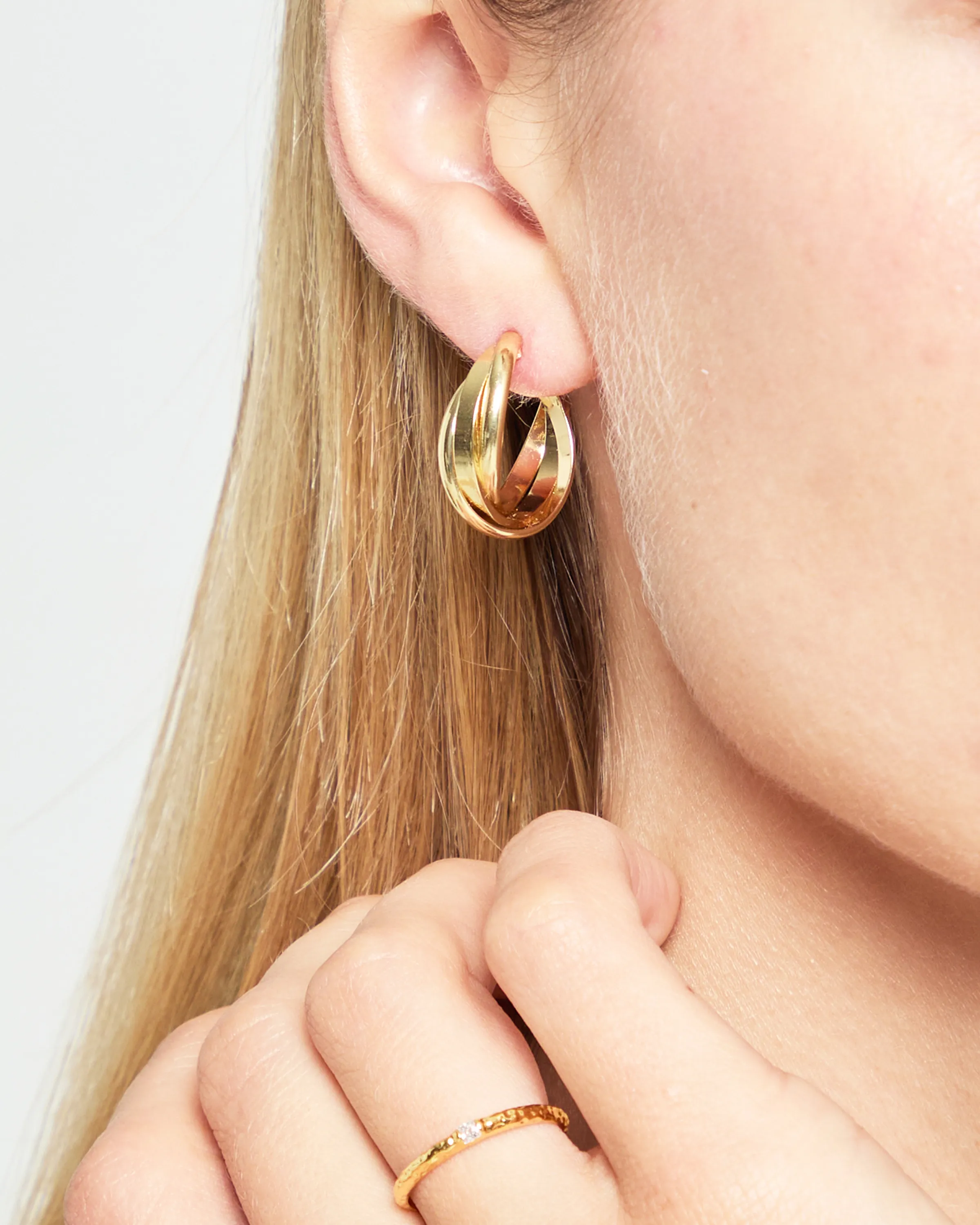 Simple Twisted Hoop Earrings
