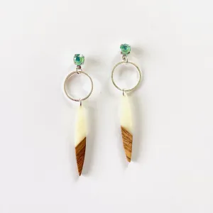 Simple Wooden Drop Earrings
