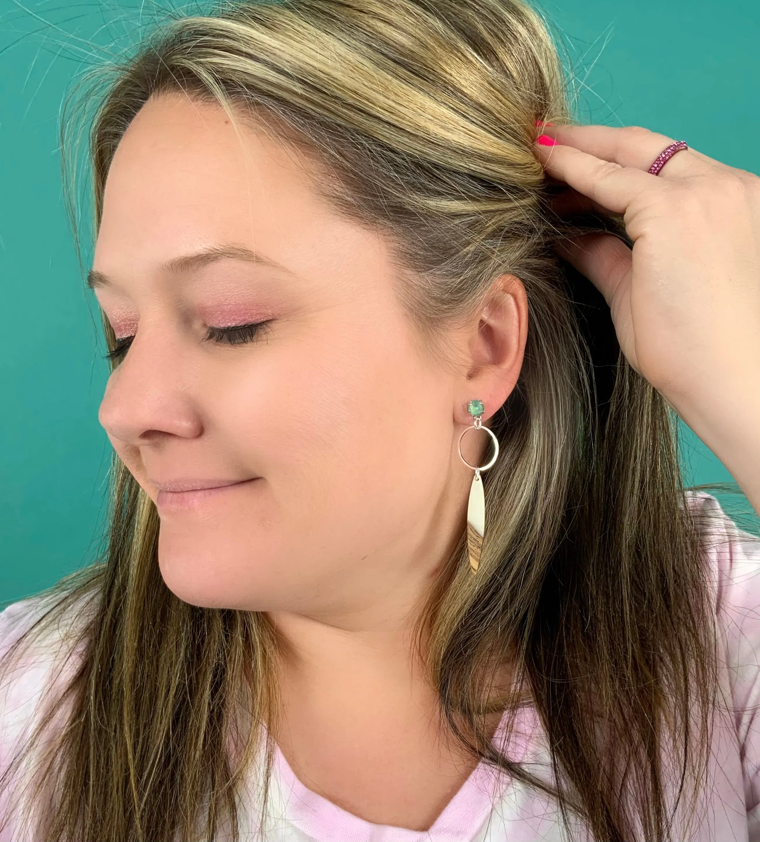 Simple Wooden Drop Earrings