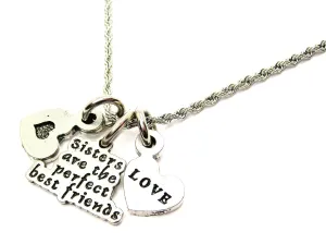 Sisters Are The Perfect Best Friends Stainless Steel Rope Chain Necklace