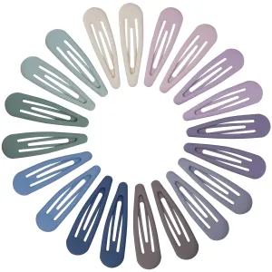 Small Hair Barrettes For Women No Slips Metal Snap Clips For Thin And Fine Hair,Matte Mix Colors,20 PCS,1.97 x 0.5 Inch.