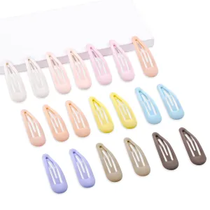 Small Hair Barrettes For Women No Slips Metal Snap Clips For Thin And Fine Hair,Matte Multi-colored,20 PCS,1.97 x 0.5 Inch.