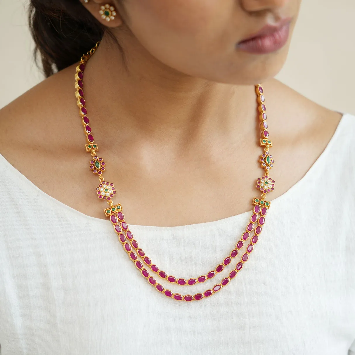 Smasher Red Stone Necklace