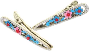 SOIMISS 2pcs Chinese Style Duckbill Barrettes Decorative Hairpins for Women Elegant Floral Accessories for Unique Hairstyles