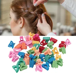 Sonew 100Pcs Mini Hair Claw Clips, Cute Curved Moon Shaped Tiny Hair Clip Strong Grip Small Claw Hair Clips for Ponytail Fine Hair