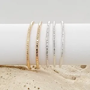 Sparkly hammered  texture stacking rings - Stacking ring - stackable rings - CG476R. Starts at