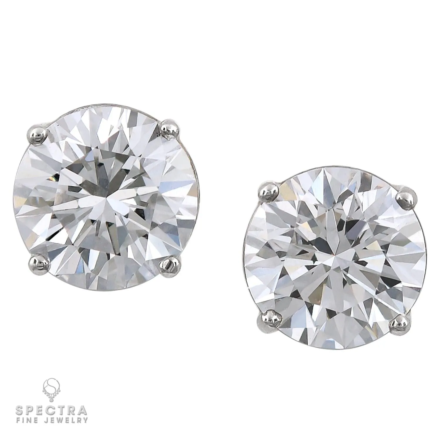 Spectra Fine Jewelry 2.01ct Total Round Diamond Stud Earrings
