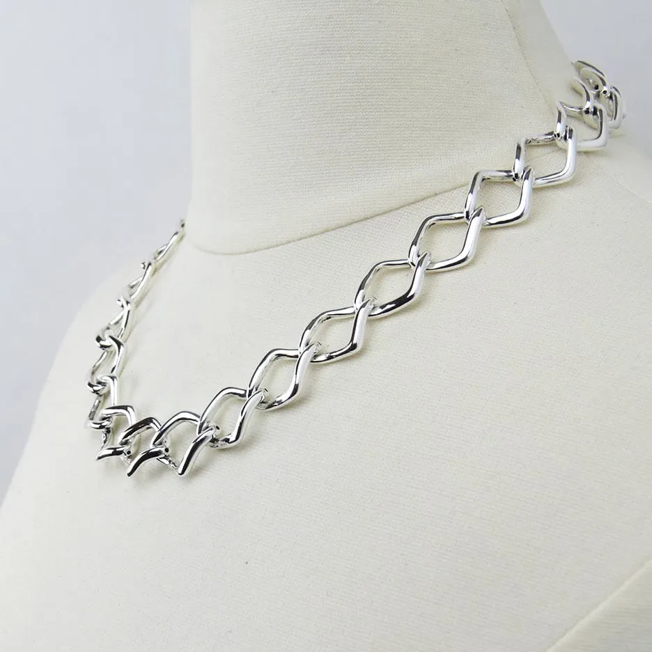 SQUARE LINK ELECTROFORM NECKLACE