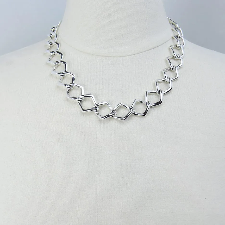 SQUARE LINK ELECTROFORM NECKLACE