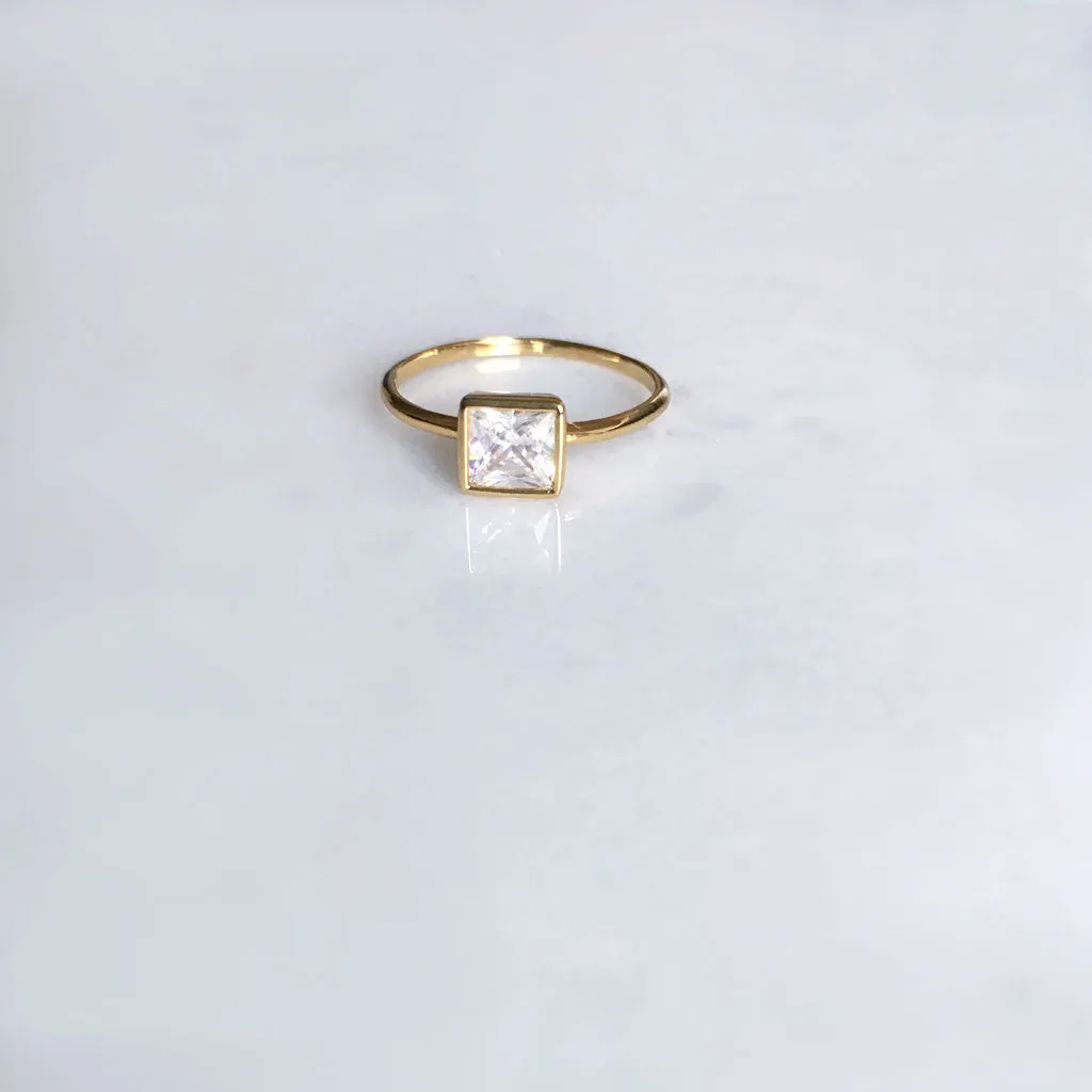 Square shape CZ ring #HC16008