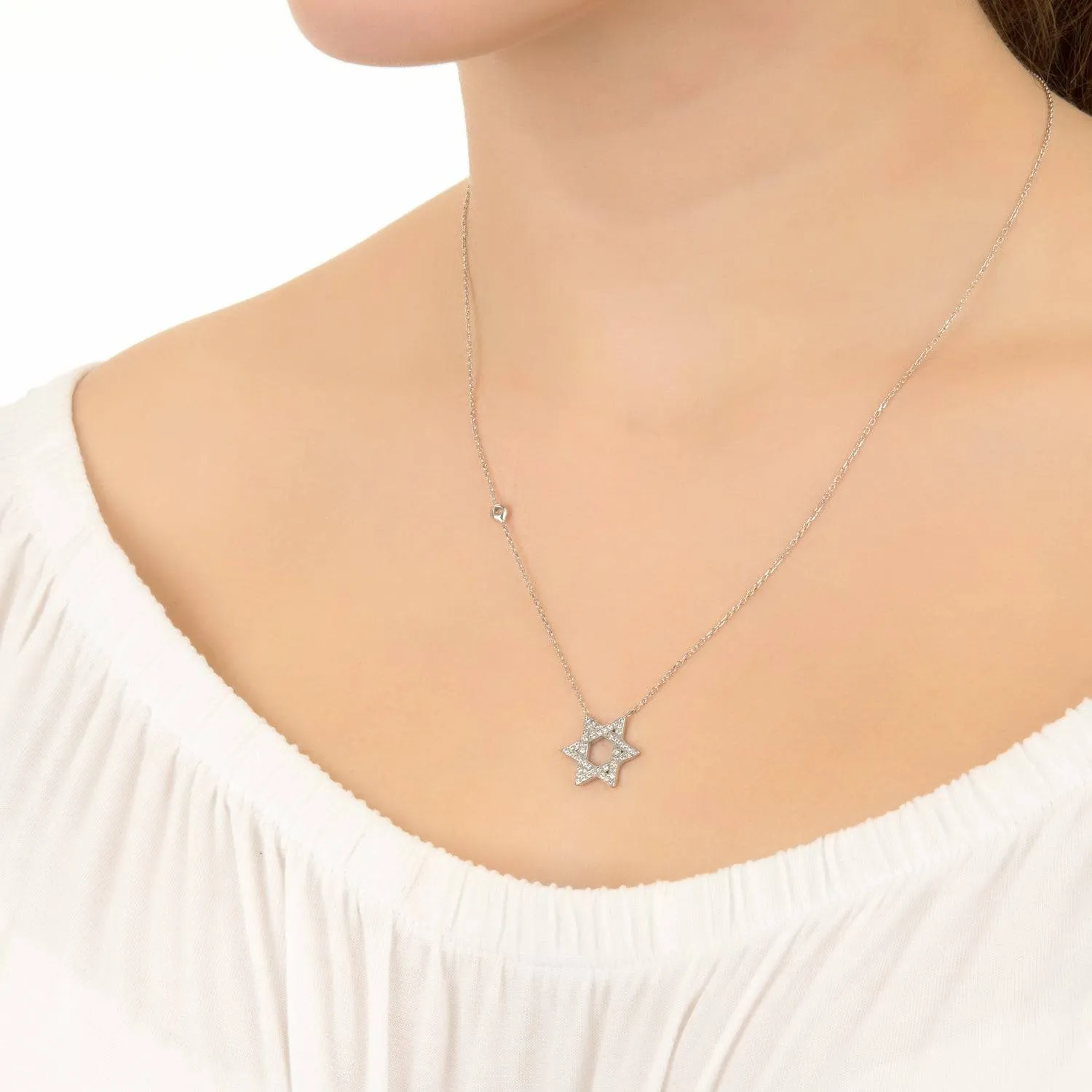 Star of David Necklace Dipped in Rose Gold