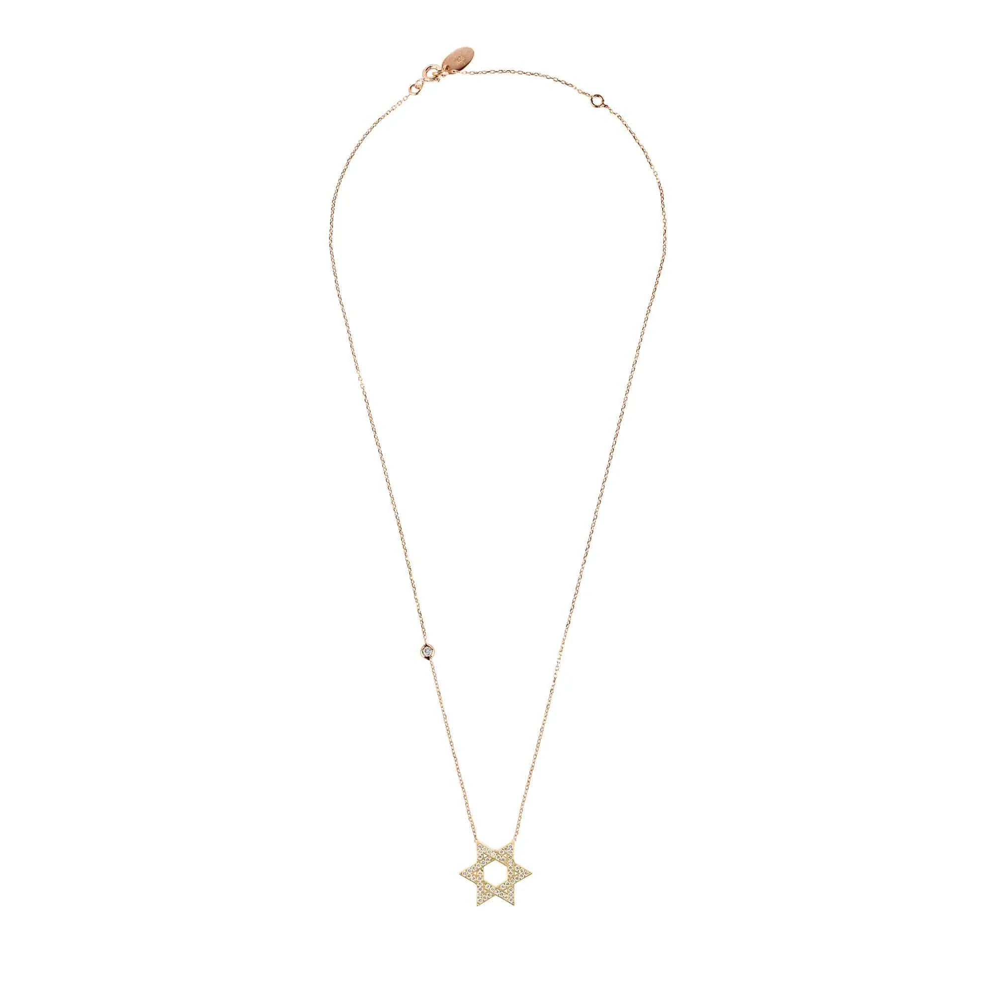 Star of David Necklace Dipped in Rose Gold