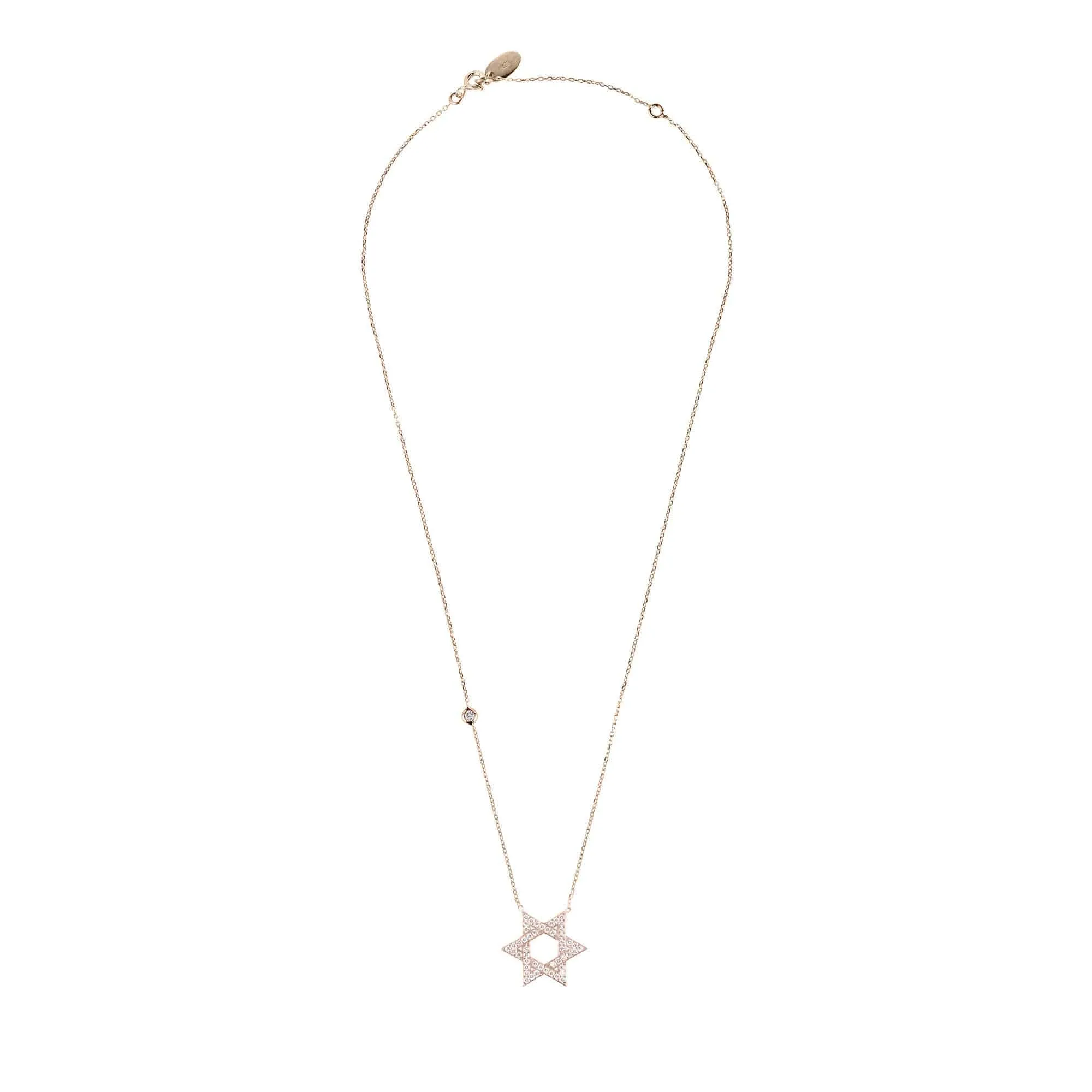 Star of David Necklace Dipped in Rose Gold
