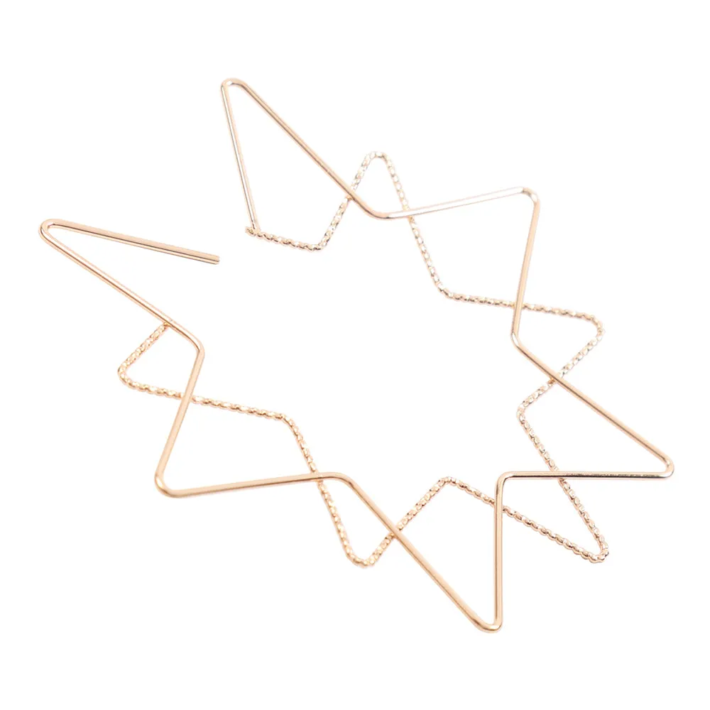 Star Wire Hoop Earrings