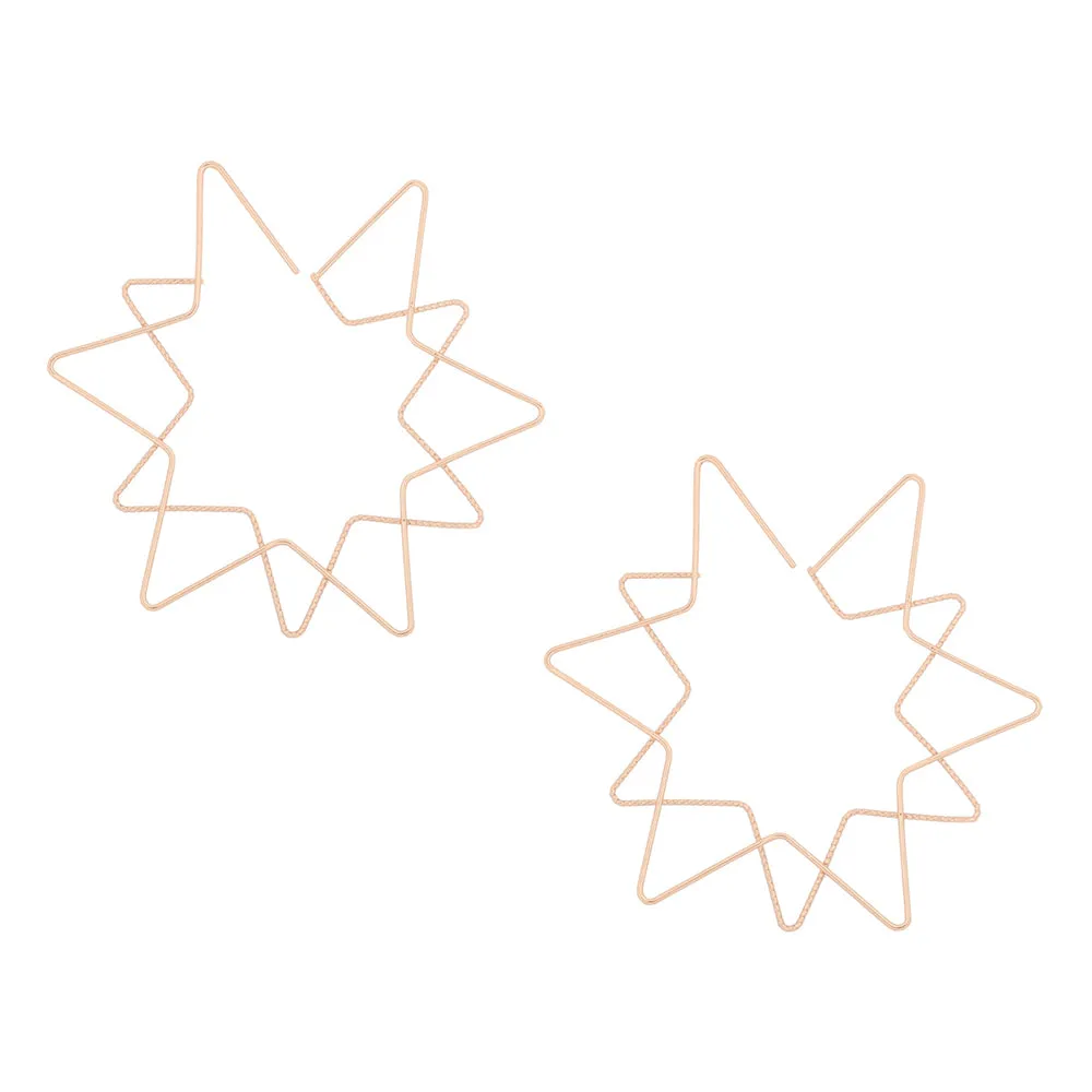 Star Wire Hoop Earrings