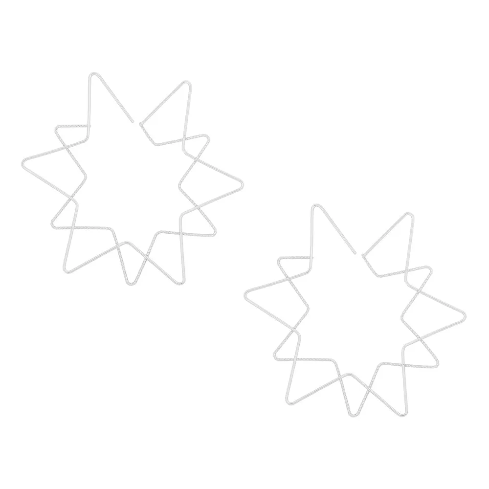 Star Wire Hoop Earrings