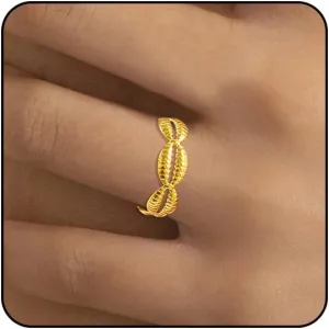 Starfish Ring Gold Seashell Ring Adjustable Chunky Gold Rings That Don't Tarnish Beach Rings for Women Silver Chunky Rings Gold Statement Rings Gold Silver Rings for Women Ocean Ring