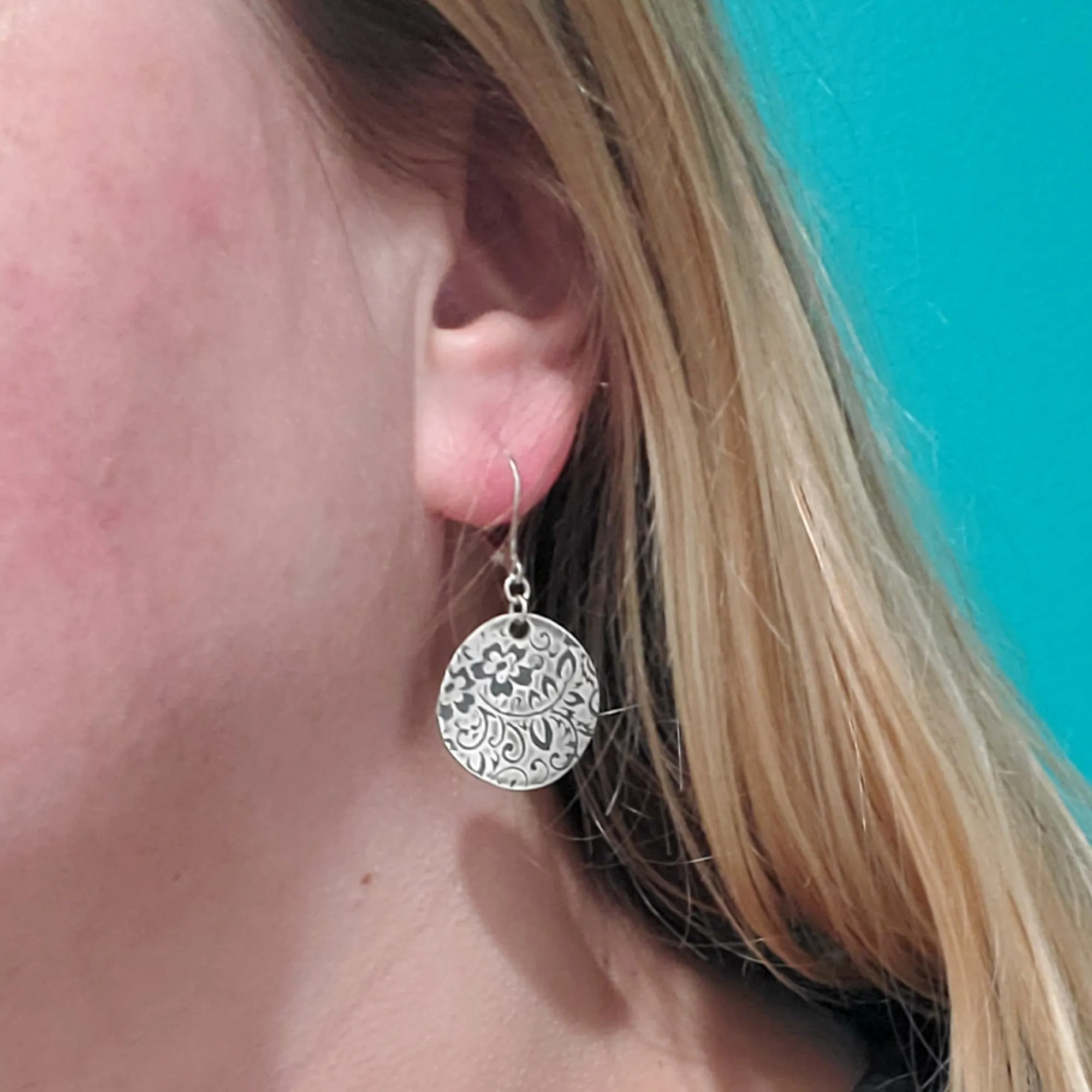 Sterling & Coin Silver Eco Chic Textured Earrings