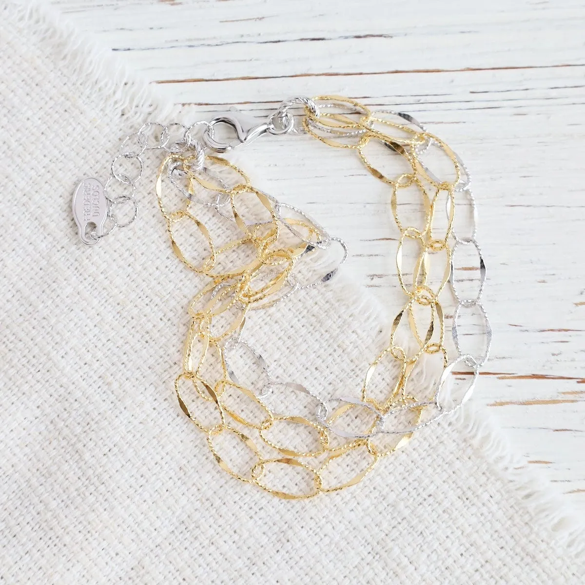 Sterling Silver & Yellow Gold Plated Cara Bracelet