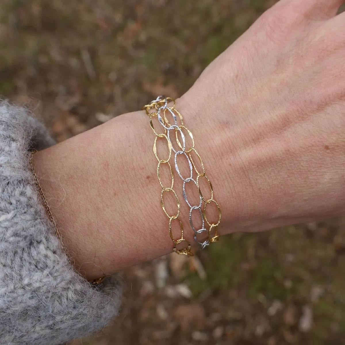 Sterling Silver & Yellow Gold Plated Cara Bracelet