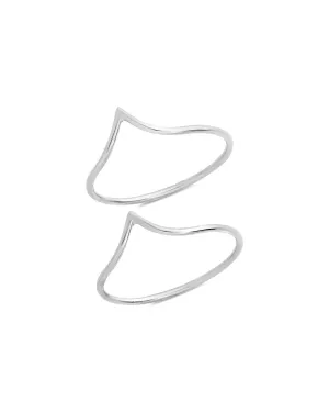 Sterling Silver Chevron Stacking Ring Set of 2