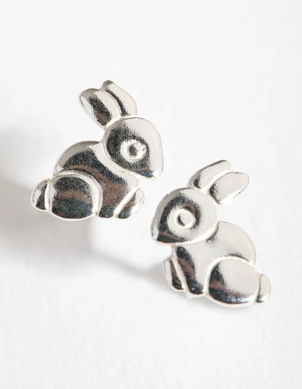 Sterling Silver Mini Bunny Stud Earrings