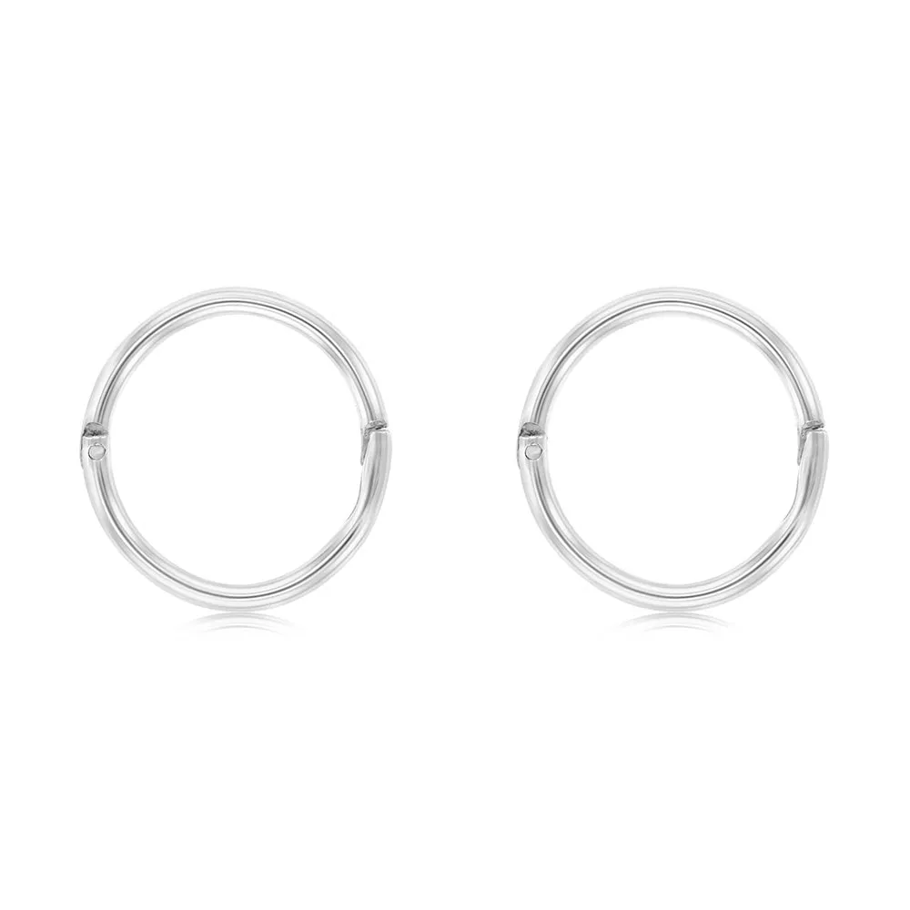 Sterling Silver Plain 11mm Sleeper Earrings