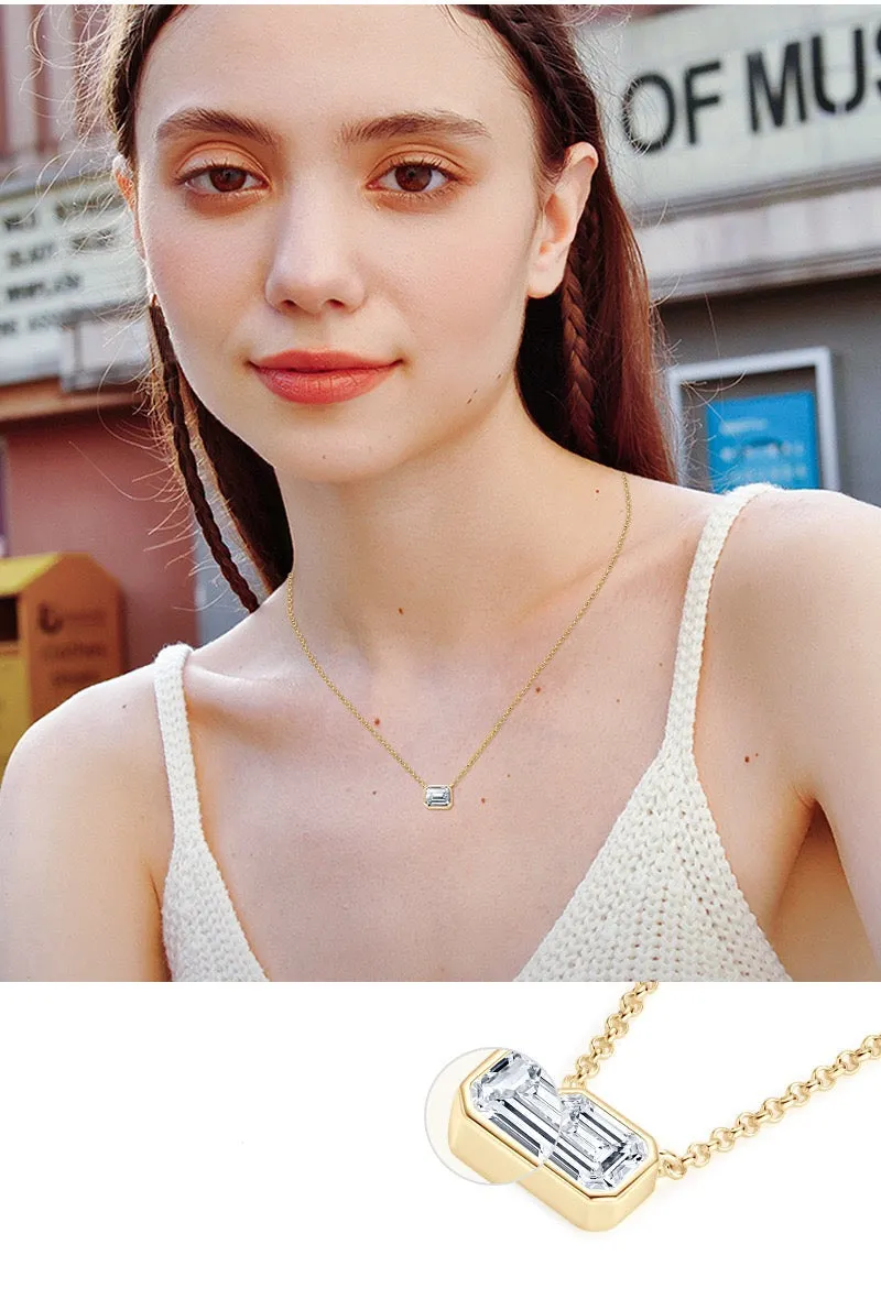 Stylish 1ct Suaque Moissanite Necklace