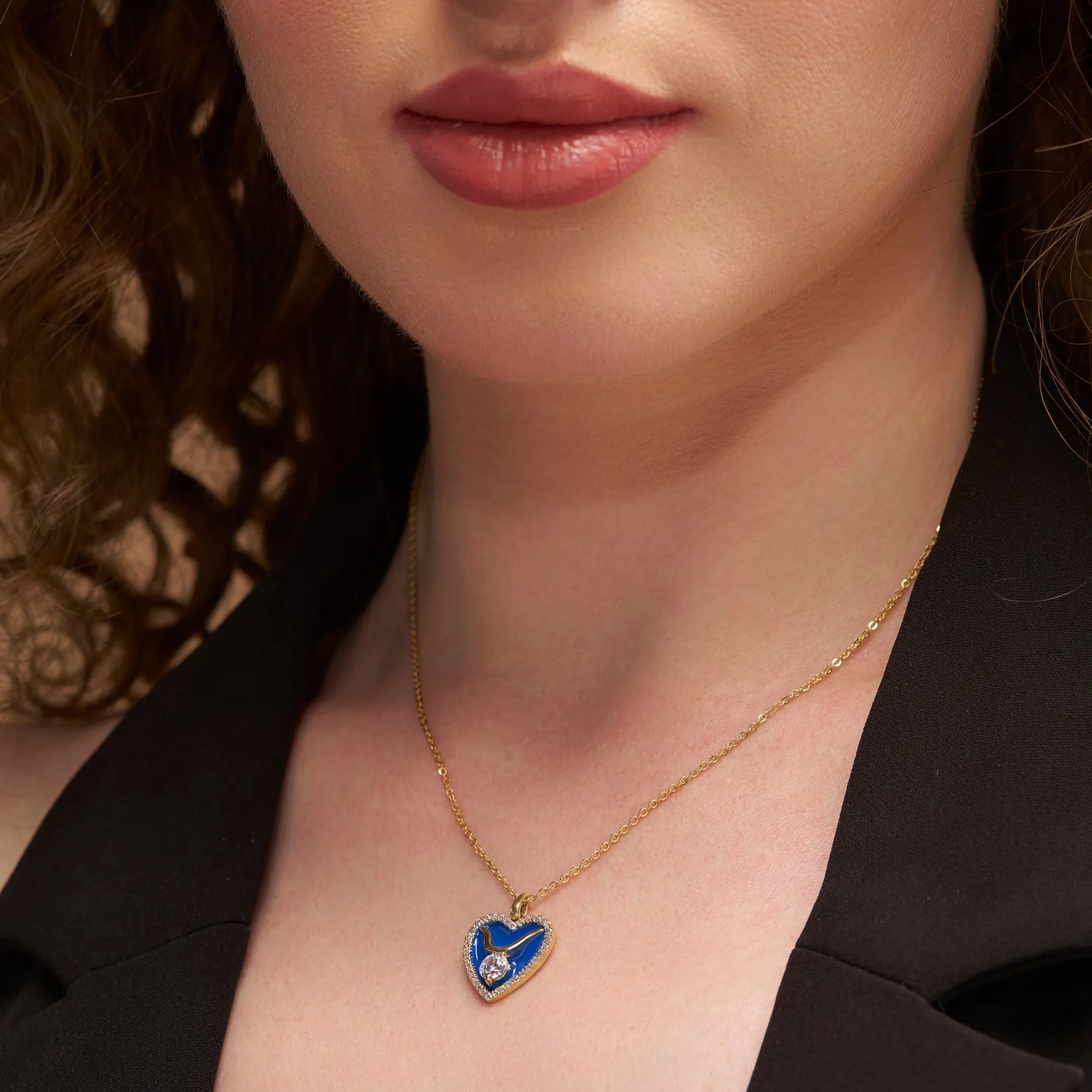 Stylish Enamel Heart Pendant