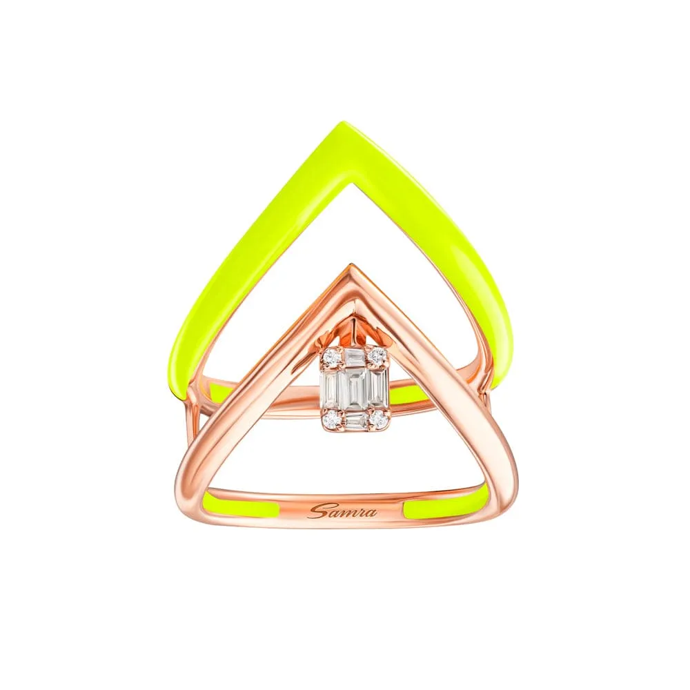 Sukar Ring Neon Yellow Ceramic Enamel