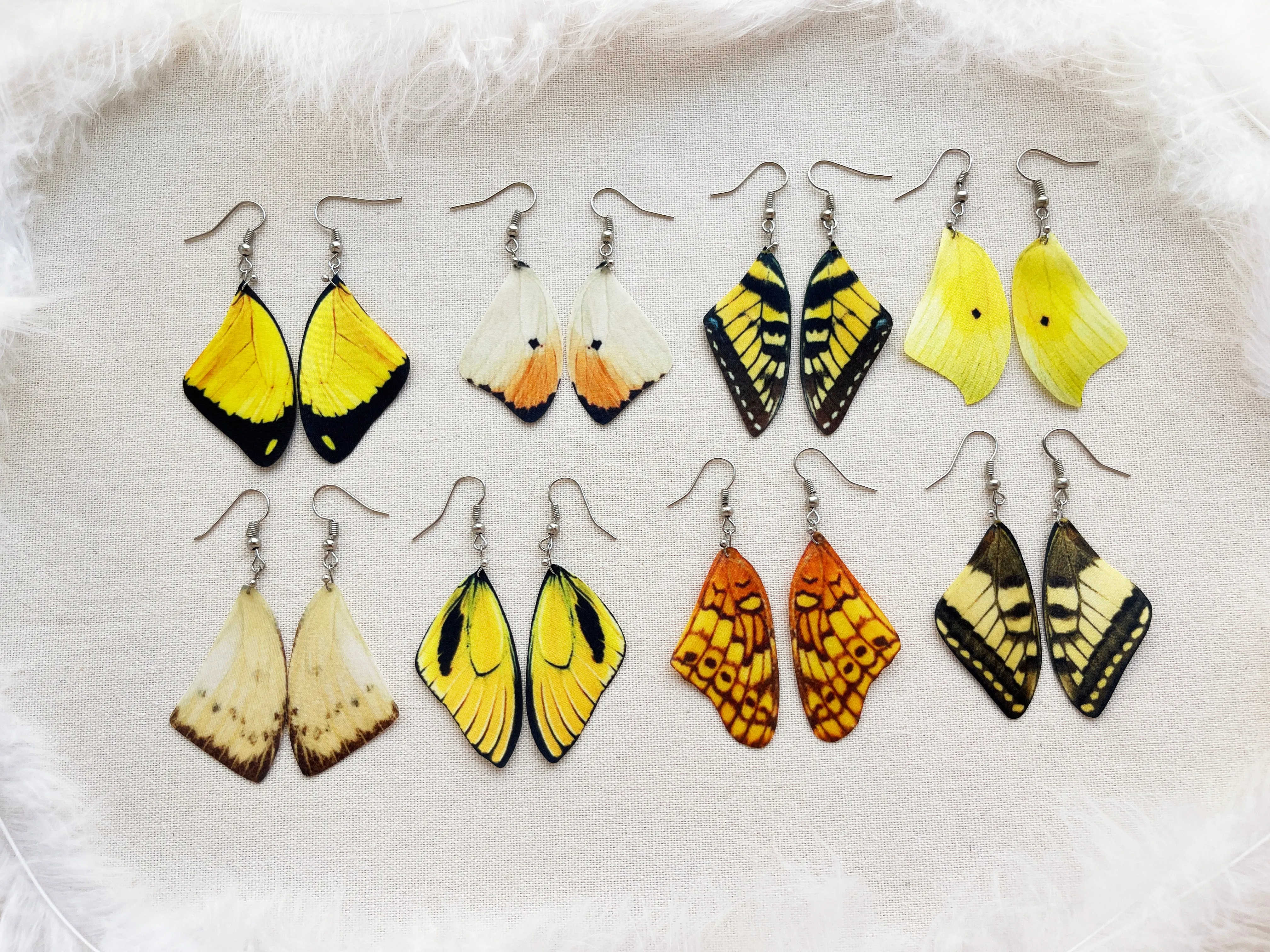 Swallowtail Butterfly Wing Earrings Lightweight and Drag Attention