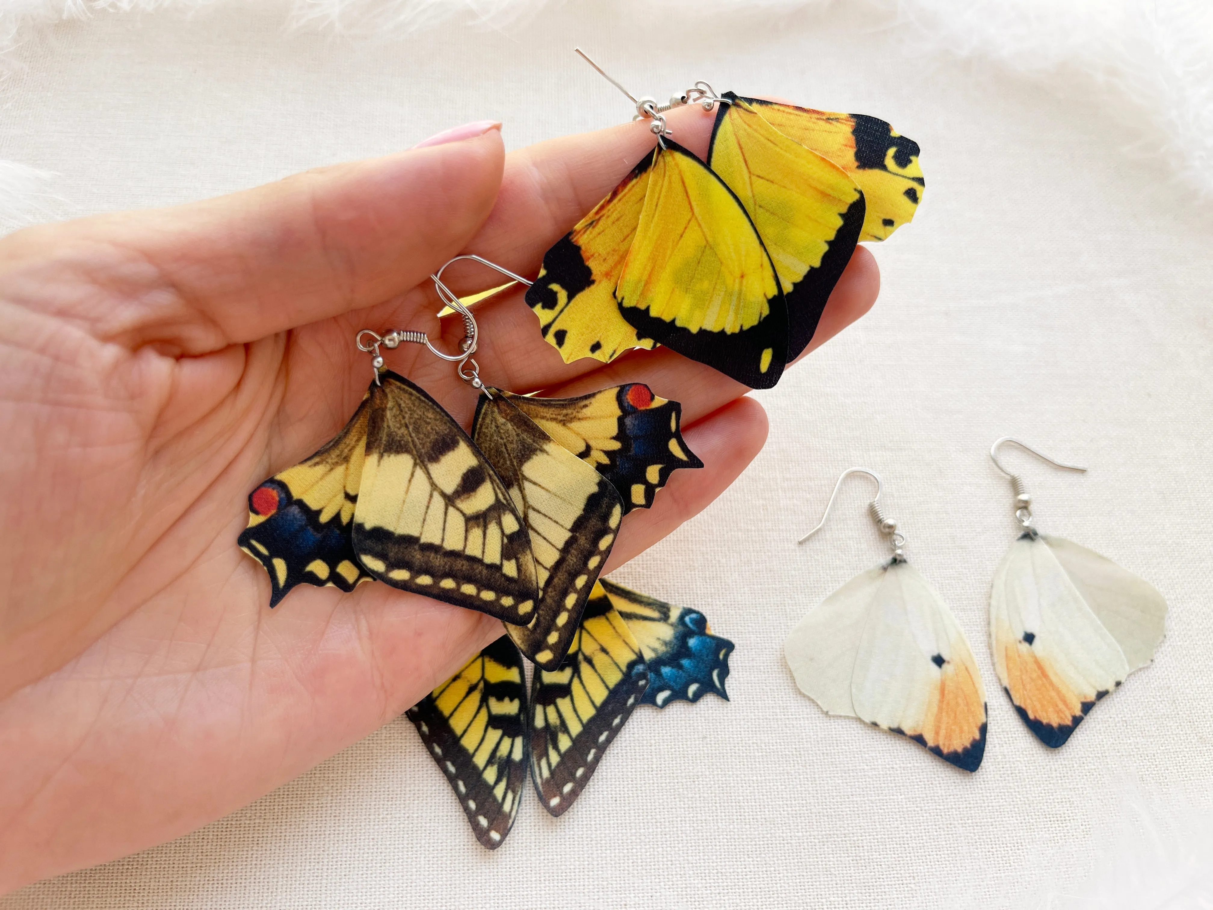 Swallowtail Butterfly Wing Earrings Lightweight and Drag Attention