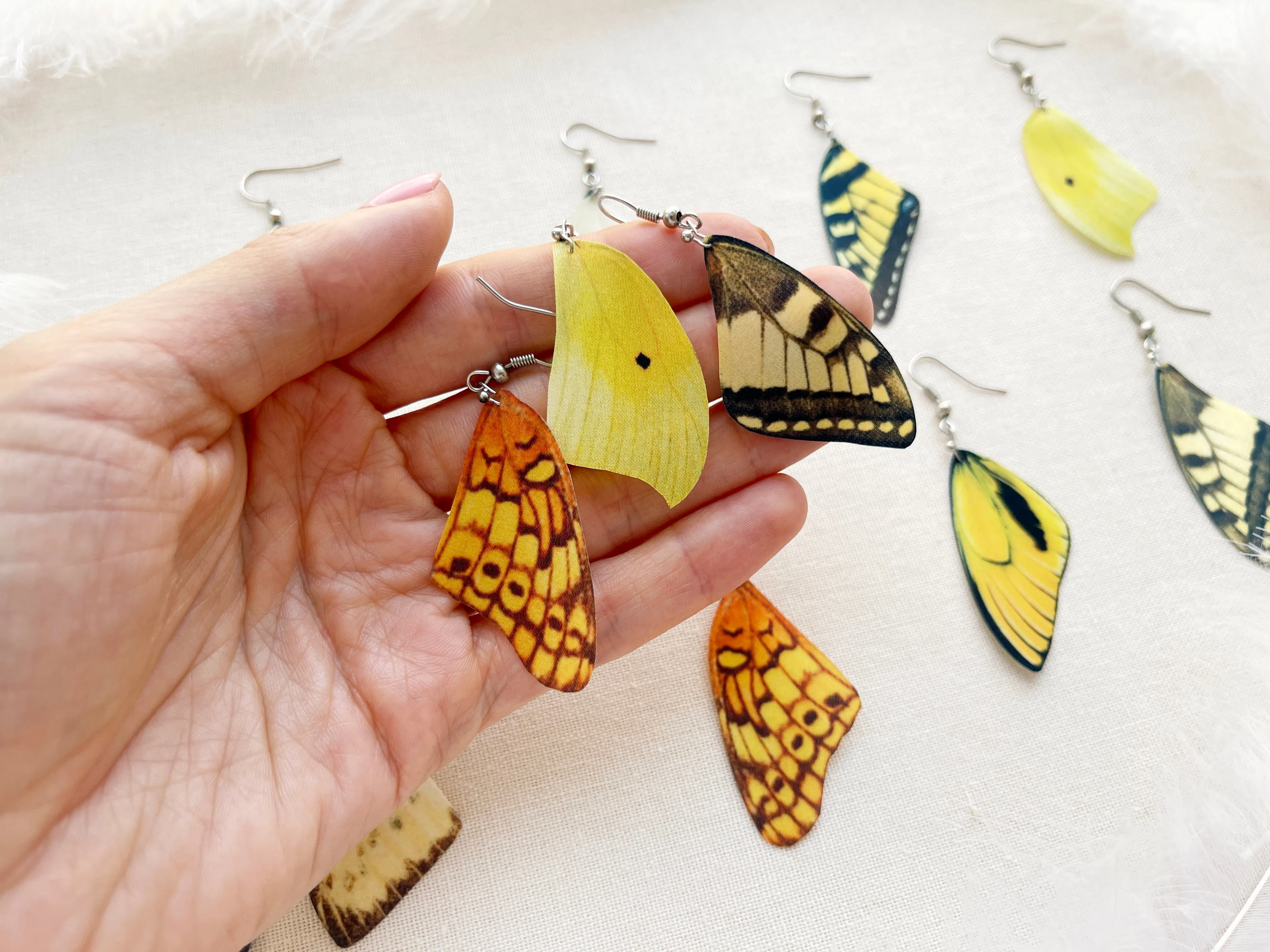 Swallowtail Butterfly Wing Earrings Lightweight and Drag Attention