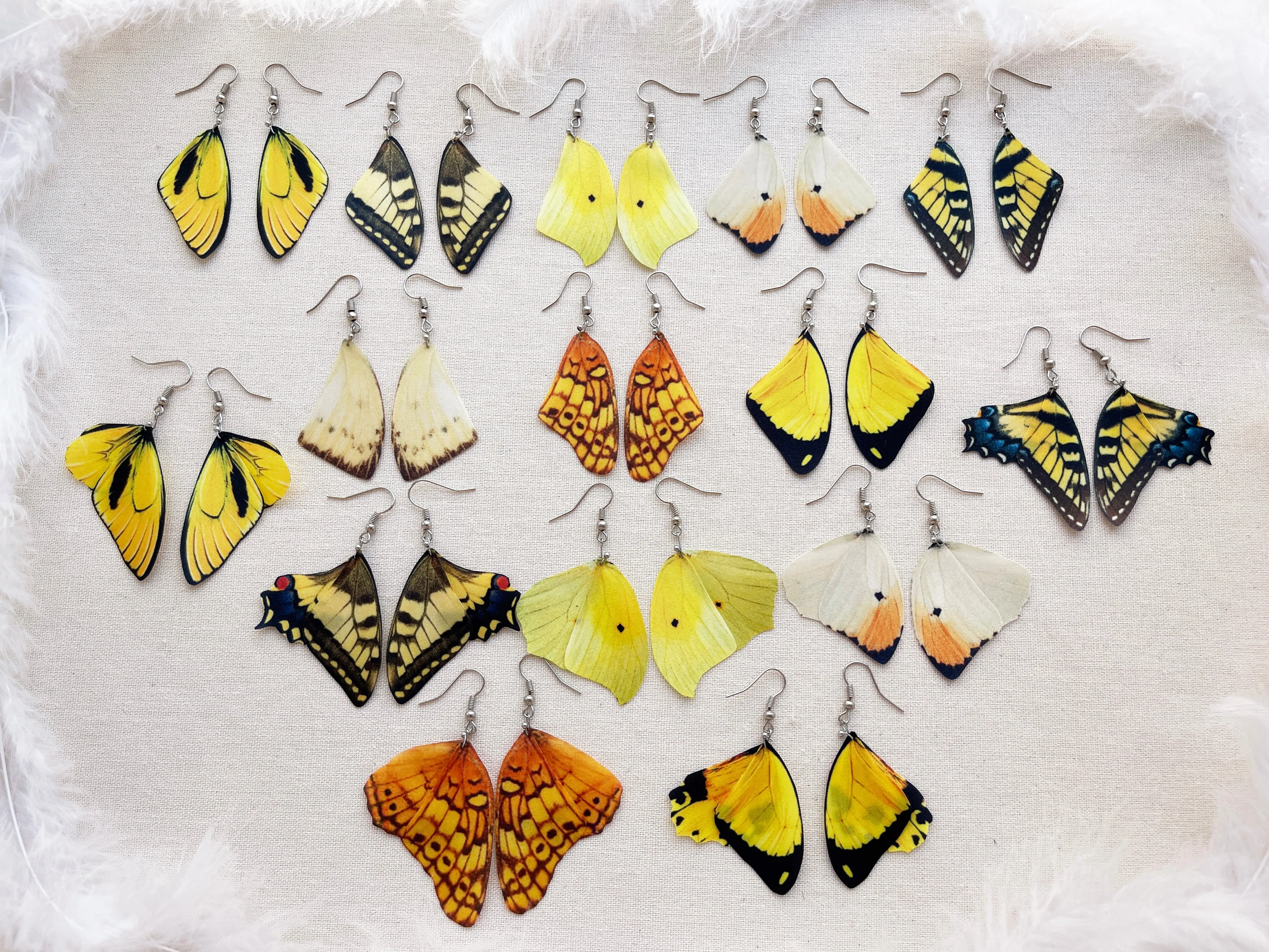 Swallowtail Butterfly Wing Earrings Lightweight and Drag Attention