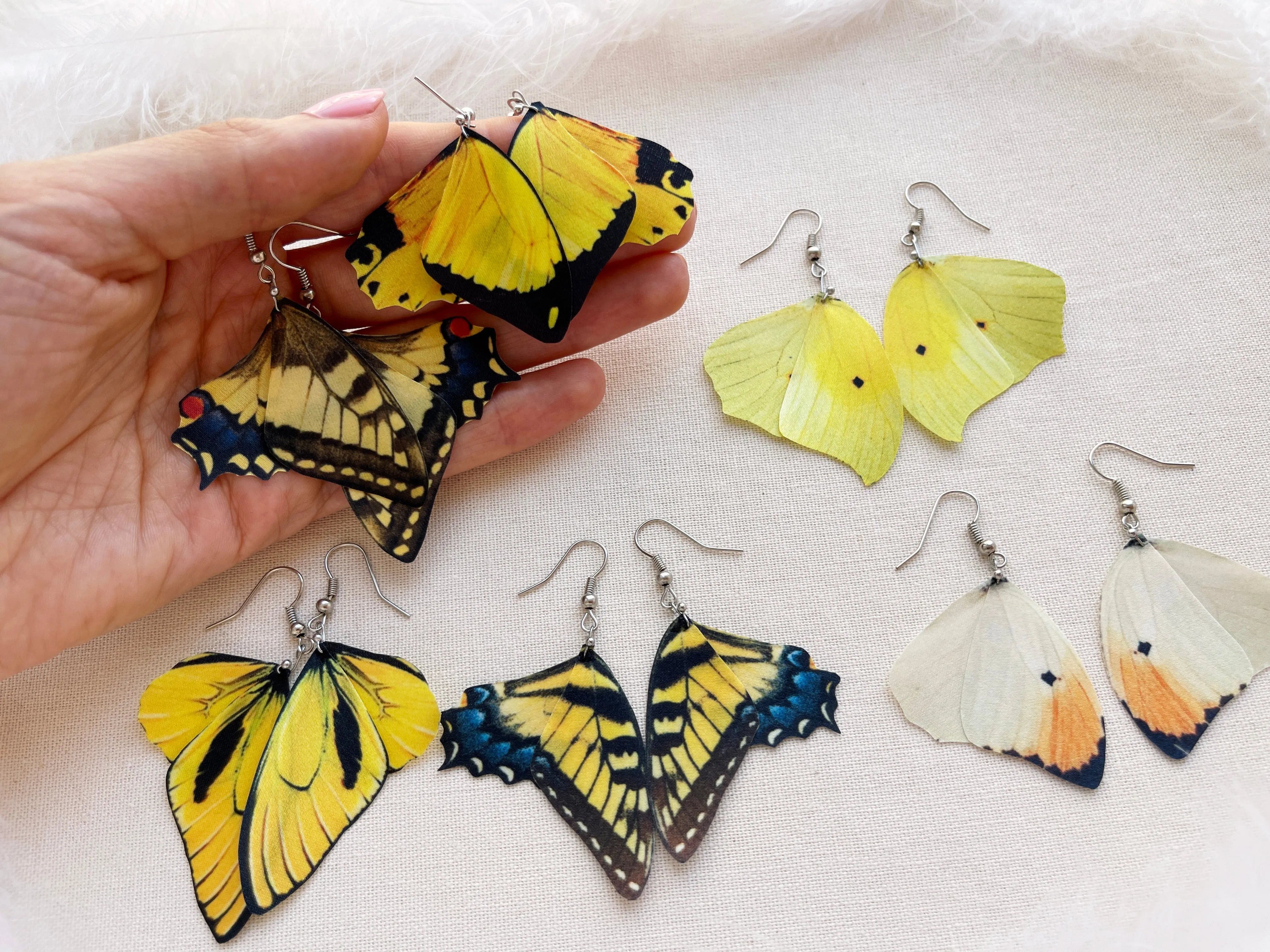 Swallowtail Butterfly Wing Earrings Lightweight and Drag Attention