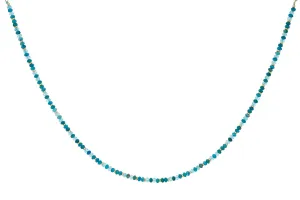 Tansy Apatite and Blue Topaz Gold Necklace