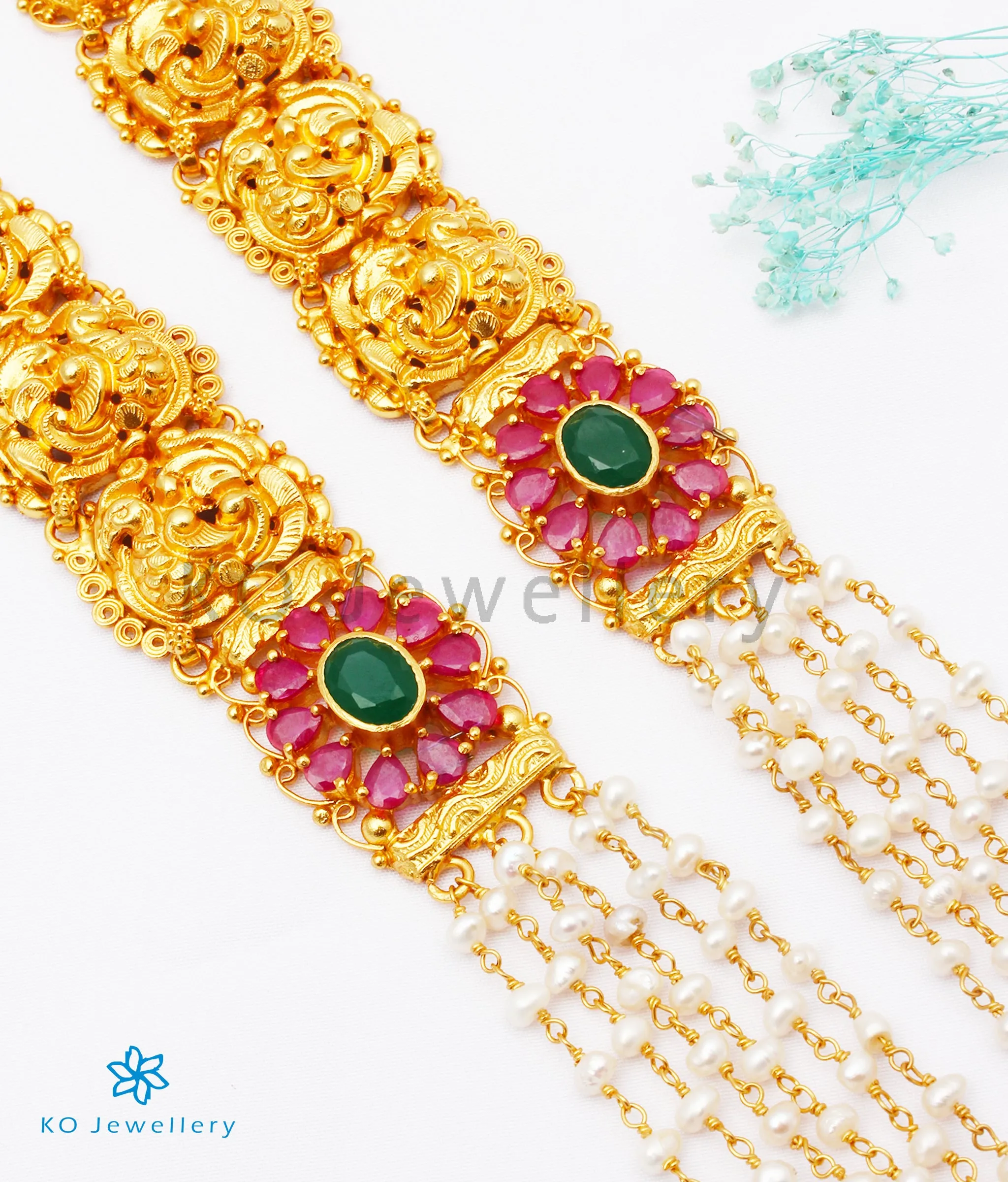 The Kajjara  Silver Layered Pearl Necklace