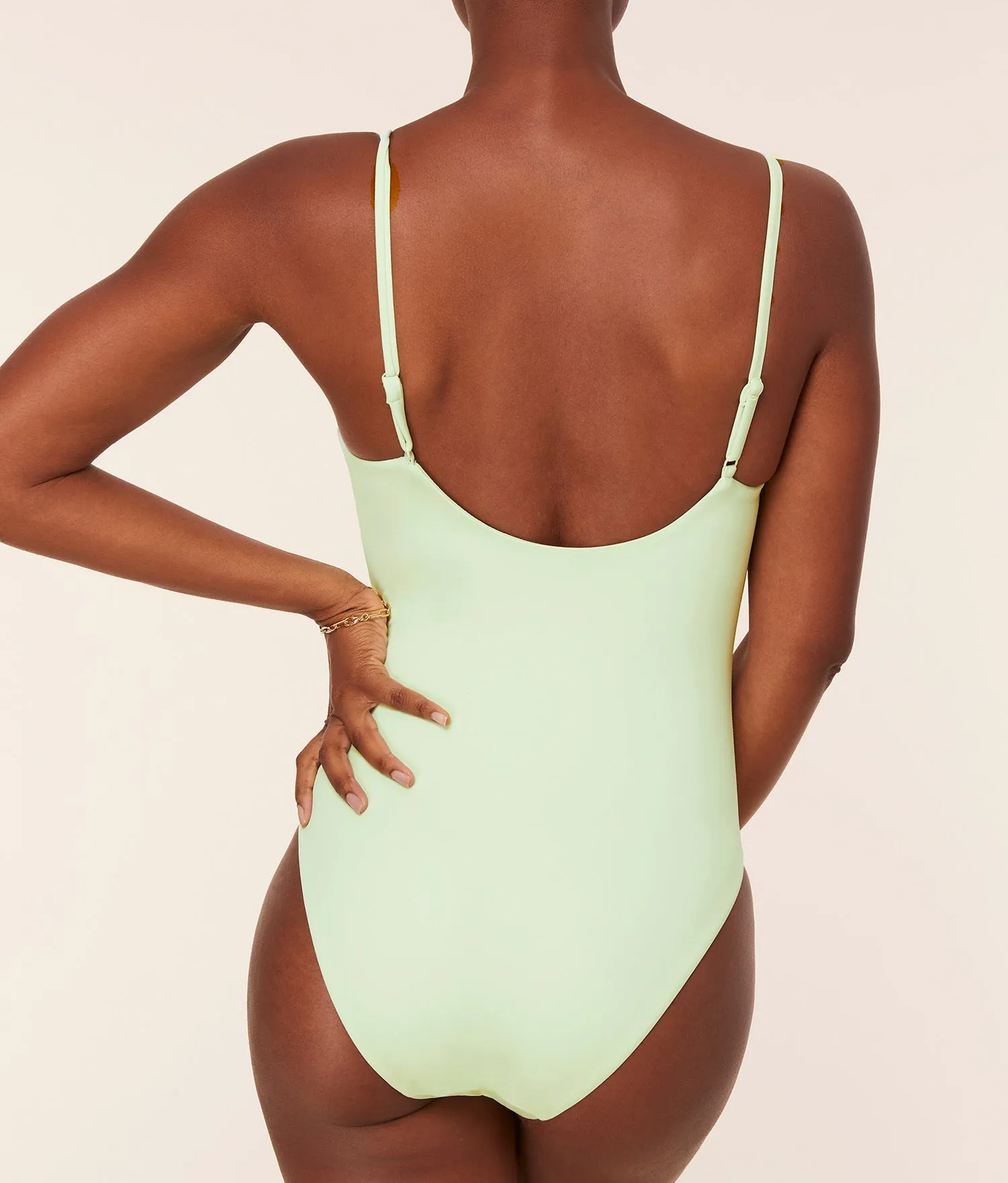 The Romana One Piece - Eco Nylon - Pistachio - Long Torso