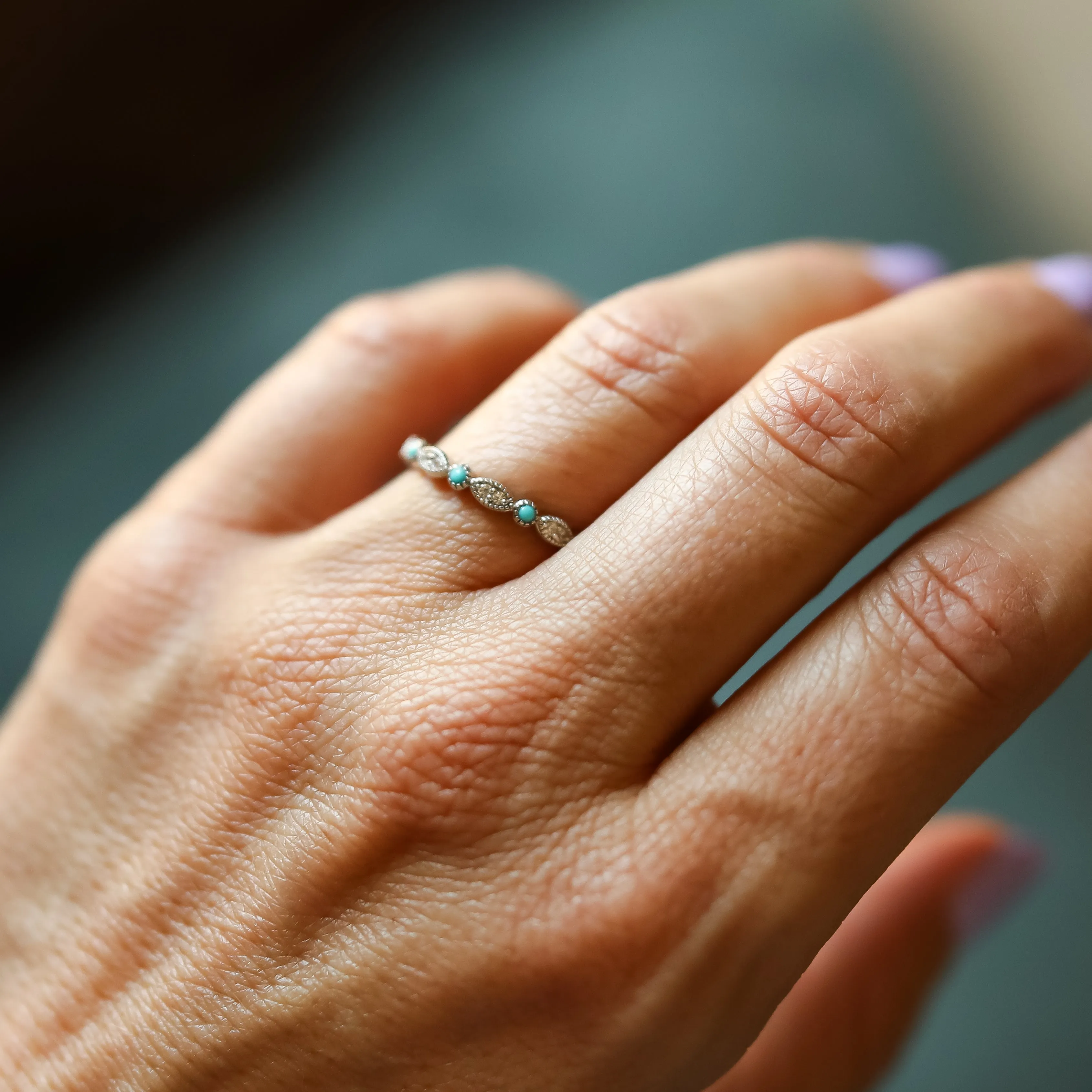 The Turquoise Vintage Stacking Band