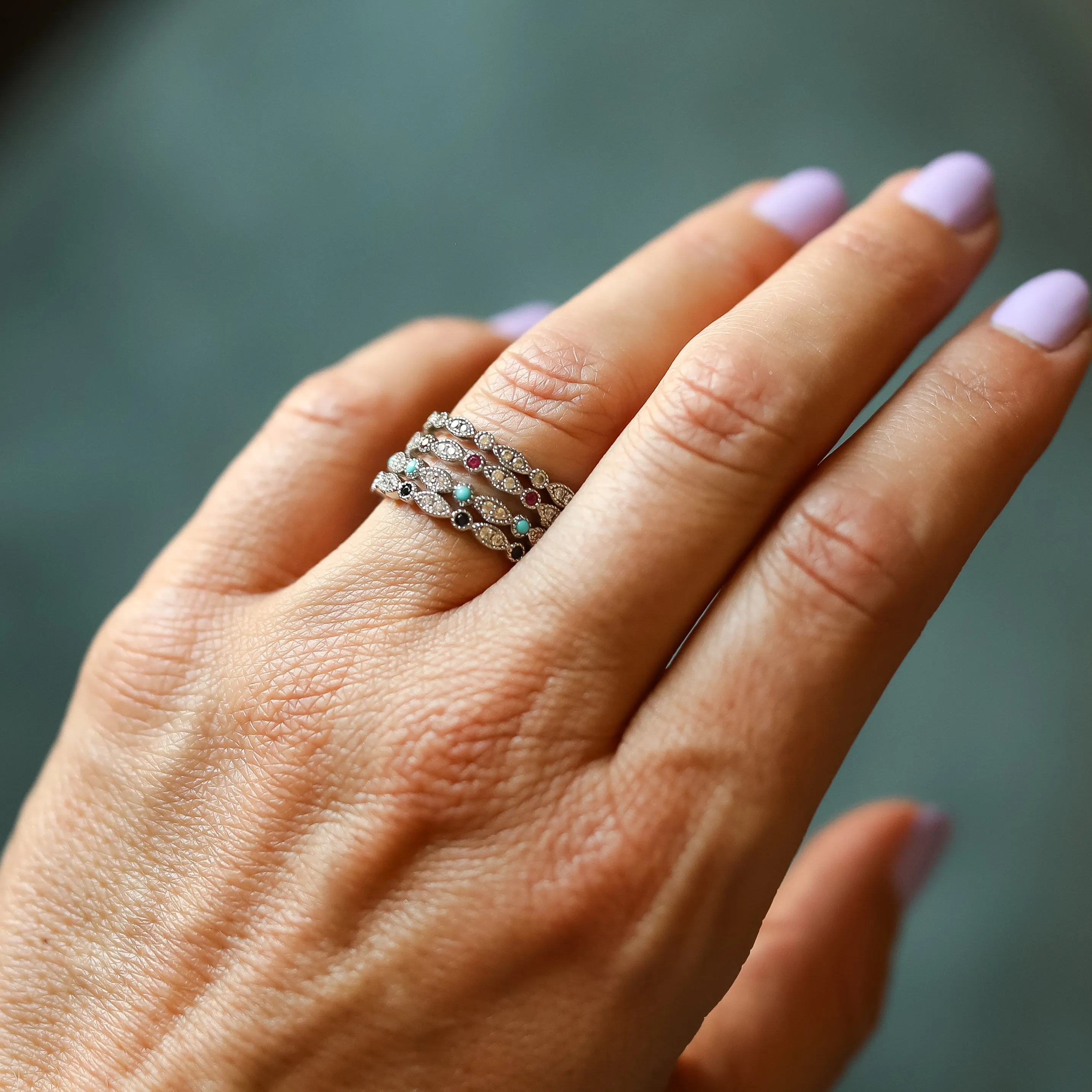 The Turquoise Vintage Stacking Band