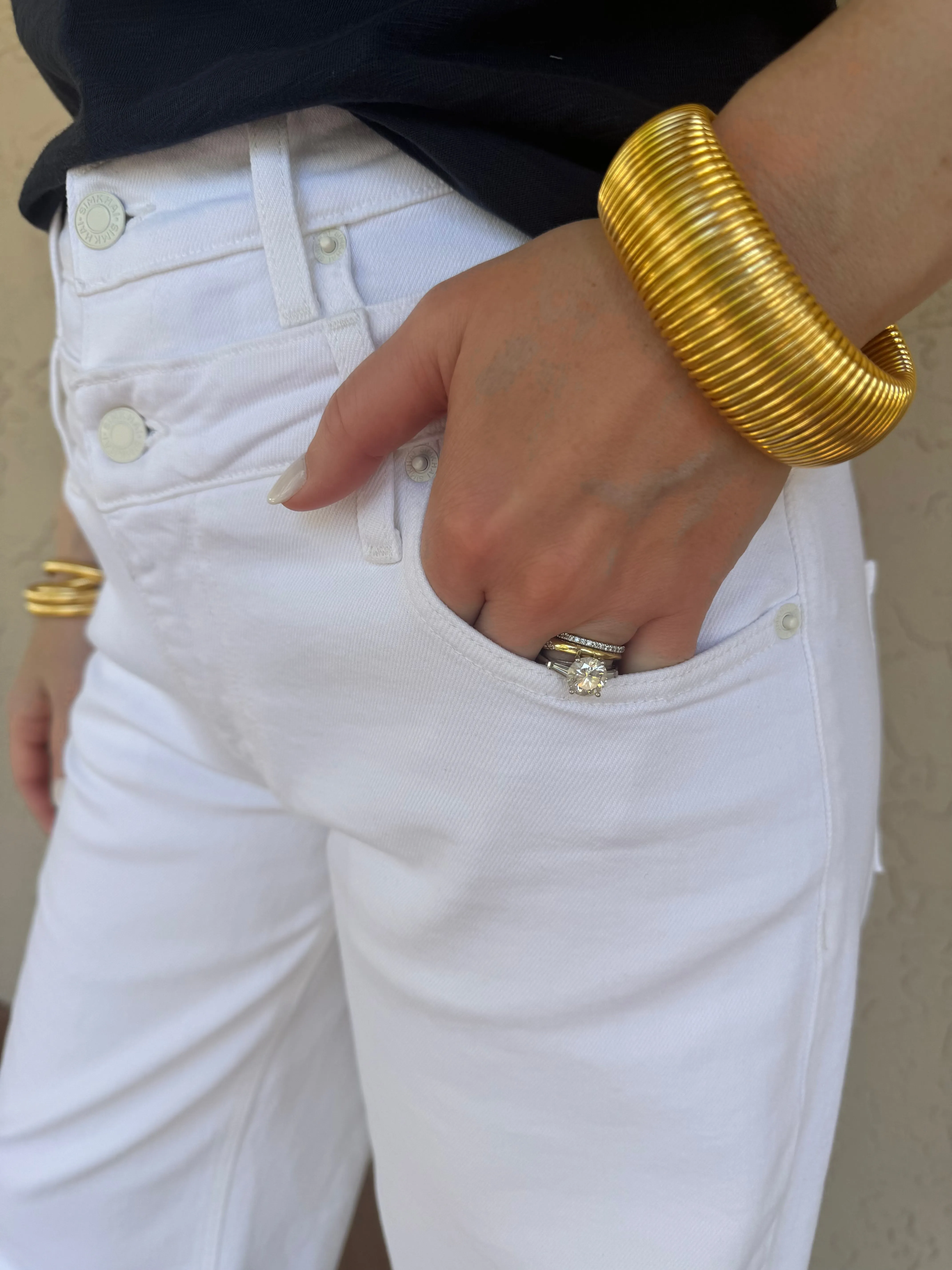 Thick Cobra Bracelet - Gold