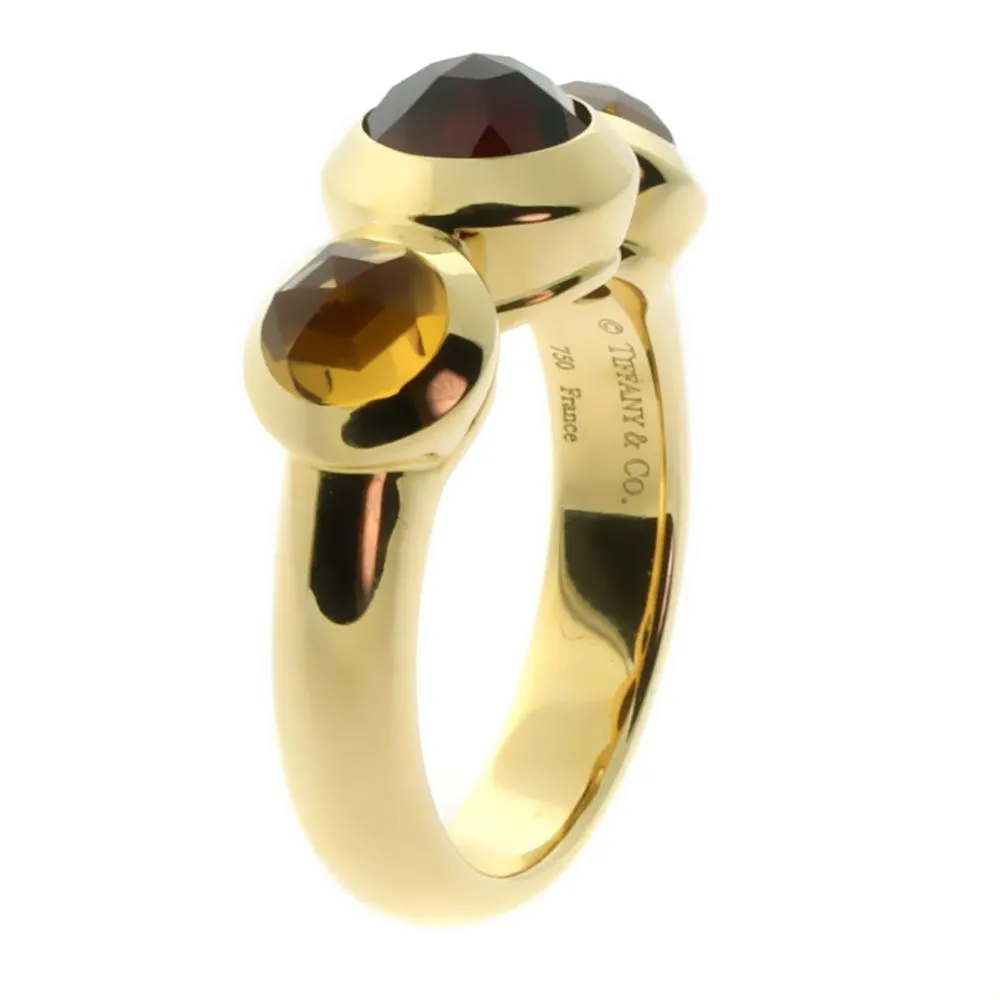 Tiffany & Co. Citrine Garnet Gold Ring