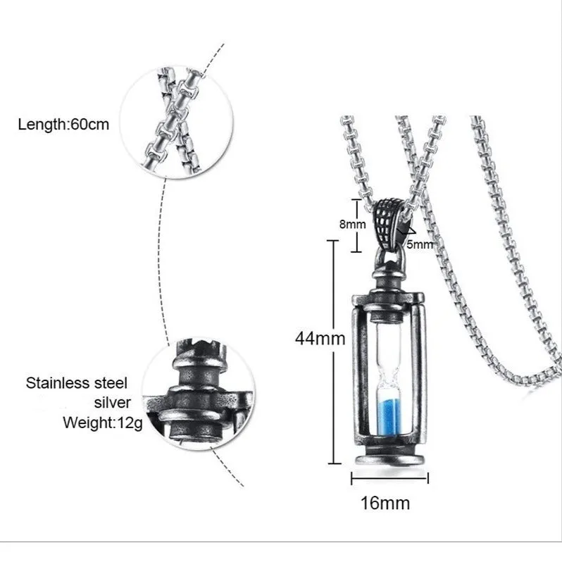 Time Traveler's Hourglass Necklace