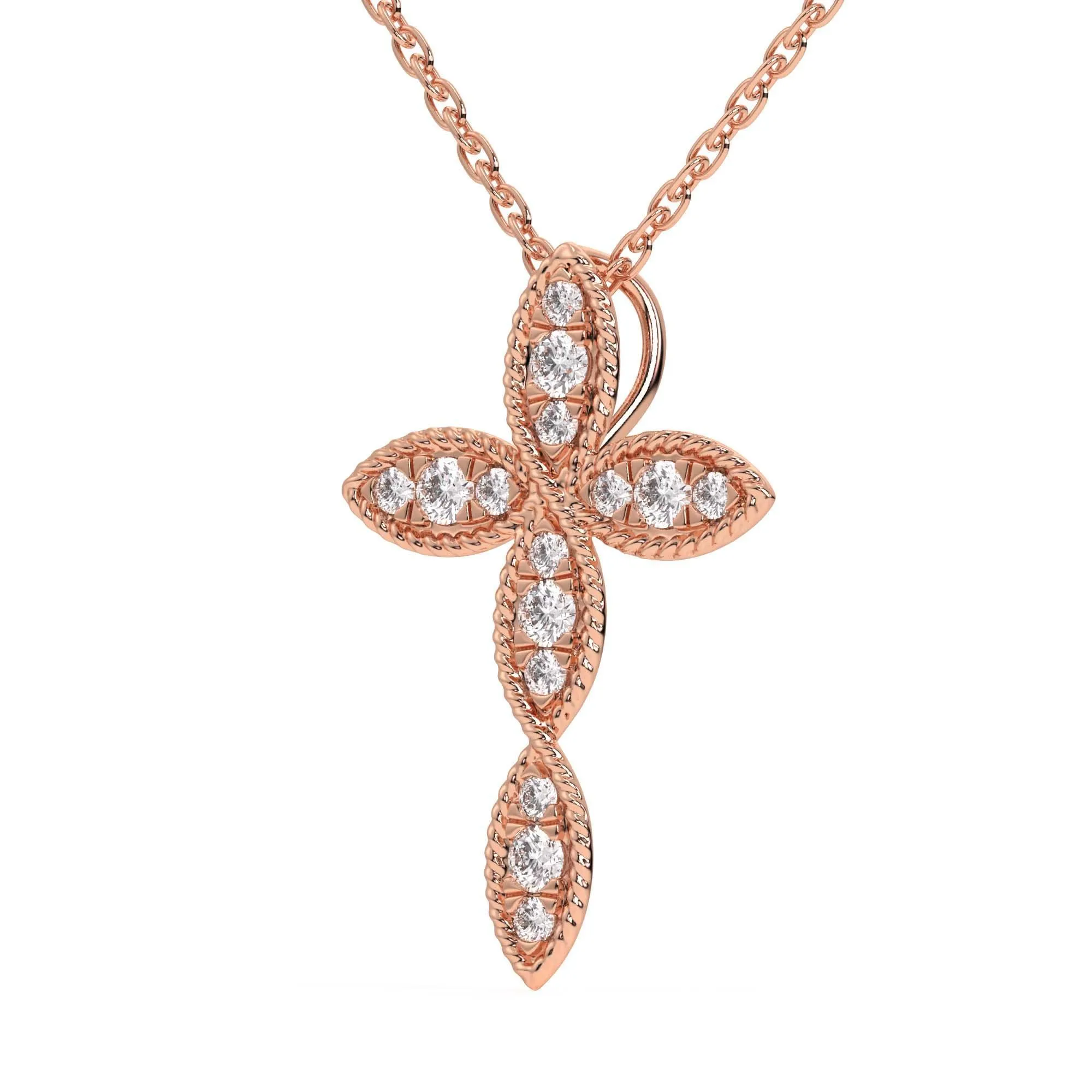 Timeless Cross Pendant - 1/3 Ctw